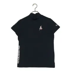 中古 レディース パーリーゲイツ PEARLY GATES 半袖シャツ 0(S) 紺 ネイビー モックネック ストレッチ