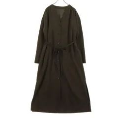 Adam et Rope' アダムエロペ 長袖 Vネック ロングコート F ブラウン レディース 古着のサムネイル