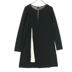 ZARA W&B ザラ ダブルアンドビー 長袖 切替スリット ロング丈 カットソー M ブラック レディース 古着