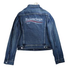 Balenciaga jacket デニム転写プリントしゃツ Balenciaga jacket デニム転写プリントしゃツ - メルカリ