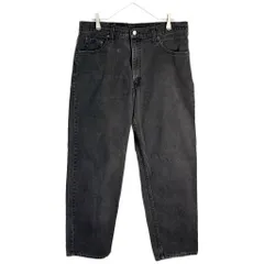 90年代 カナダ製 Levi's リーバイス 550 デニムパンツ ブラック(メンズ W36 L30)中古 古着 X6972