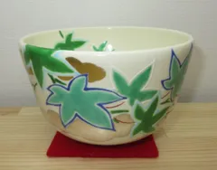 送料込【逢絢亭・新品】茶道具 茶碗 京焼 仁清 青楓の図 山本蓼 共箱入り 逢絢亭・新品】茶道具 茶碗 京焼 仁清 青楓の図 山本蓼 共箱入り