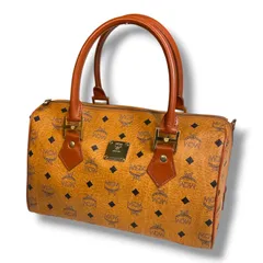 MCM エムシーエム ヴィセトス レザー2WAYバッグ ボストンバッグハンドバッグ J8008 オレンジ 茶色 ブラウン レディース 通年 ゴーゴー古着マルイファミリー溝口店 24 No.1994のサムネイル
