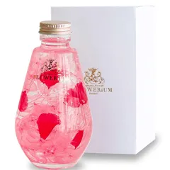 【新品】 FLOWERiUM ハーバリウム ギフト プレゼント 花 フラワーギフト 2026 女性 妻 彼女 結婚 記念日 誕生日 贈り物 日本製 flower お祝い 退職 大切な人 フラワリウム ドロップボトル (ピンク)