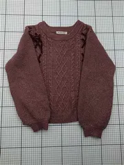 ◇ ⊇ マジェスティックレゴン MAJESTIC LEGON ケーブル編みニットプルオーバー ピンク系 レディース M E  【1603160003554】