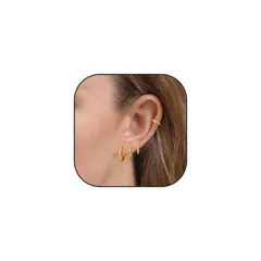 【在庫処分】レディース 4ペアセット ピアス フープピアス つけっぱなし 14Kゴールド シルバー アクセサリー DuoDiner 金属アレルギー対応 卒業式 誕生日 プレゼント
