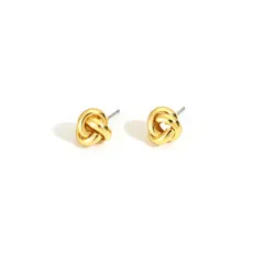 【新着商品】レディース シンプル ピアス ピアス ピアス ギフト イヤークリップ 18k金メッキ 卒業式 花つぼみ 結び目 ボタンピアス 立体感 つけっぱなしS925銀