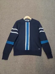 ポール・スミス ネイビー ストライプ スウェットTシャツ