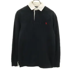 Polo by Ralph Lauren ポロバイラルフローレン 長袖 ポロシャツ S ブラック メンズ 古着