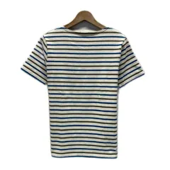 【中古】　ORCIVAL　バスクシャツ　半袖　カットソー　トップス　ボートネック　ボーダー　ワンポイント　ブランドロゴ　ワッペン　日本製　マリンテイスト　カジュアル　古着　/1580