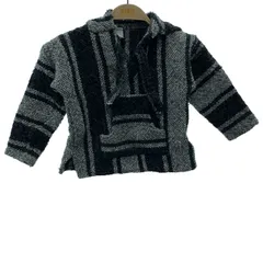 【中古】　メキシカンパーカー　プルオーバー　トップス　ボーダー　キッズ　古着　/5498