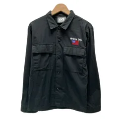 【中古】　AVIREX　ワークシャツ　プリントシャツ　長袖　シャツ　トップス　レギュラーカラー　胸ポケット　バックプリント　ブランドロゴ　刺しゅう　アメカジ　古着　/1555のサムネイル