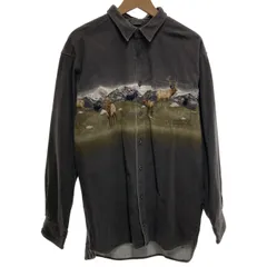 【中古】　Cabela's　ネルシャツ　フランネル　柄シャツ　長袖　トップス　レギュラーカラー　胸ポケット　総柄　古着　/7063のサムネイル