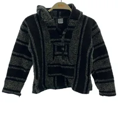 【中古】　メキシカンパーカー　プルオーバー　トップス　ボーダー　キッズ　古着　/5498