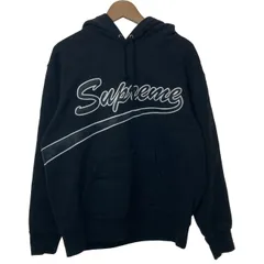 【中古】　Supreme　パーカー　プルオーバー　トップス　裏起毛　ブランドロゴ　ワッペン　カナダ製　ストリート　古着　/4393