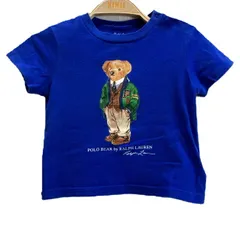 【中古】　RALPH LAUREN　Tシャツ　半袖　カットソー　トップス　クルーネック　コットン　プリント　キャラクター　ポロベア　ブランドロゴ　キッズ　古着　/5496