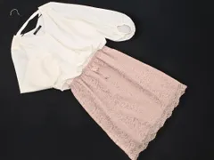 Fabulous Angela ファビュラスアンジェラ レース ドッキング ワンピース sizeF/白ｘピンク ■◇ レディースのサムネイル