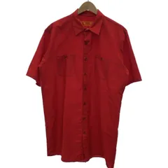 【中古】　REDKAP　ワークシャツ　プレーンシャツ　半袖　トップス　レギュラーカラー　胸ポケット　無地　オーバーサイズ　古着　/7033のサムネイル