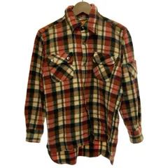 【中古】　SOMME　ウールシャツ　チェックシャツ　長袖　トップス　レギュラーカラー　胸ポケット　古着　/1234のサムネイル