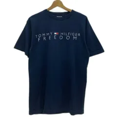 【中古】　TOMMY HILFIGER　Tシャツ　半袖　カットソー　トップス　クルーネック　ロゴT　ブランドロゴ　プリント　USA製　古着　/1953