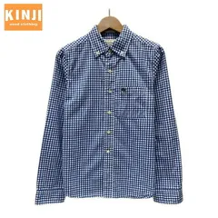 【中古】　Abercrombie&Fitch　チェックシャツ　長袖　シャツ　トップス　ボタンダウン　胸ポケット　ワンポイント　ブランドロゴ　刺しゅう　アメカジ　古着　/1555