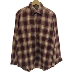【中古】　PENNY WORT　ネルシャツ　フランネル　長袖　トップス　レギュラーカラー　胸ポケット　古着　/1234