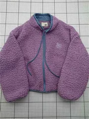 ◇ ⊇ ジャバ JaVa jv1010234 ボアフリースジャケット Lサイズ パープル系 レディース E  【1603160010798】