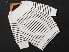 grove グローブ ボーダー ニット セーター sizeM/白ｘ黒 ■◇ レディース