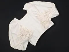 mystic ミスティック リネン混 ショート丈 ブラウス シャツ sizeF/オフホワイト ■◇ レディース