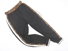 ZARA basic ザラ ベーシック ヒョウ柄 切替 スウェット パンツ sizeXS/黒 ■◇ レディース