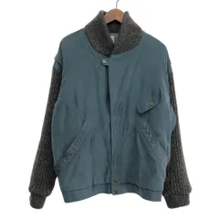 dunhill ダンヒル ニット切替ジャケット サイズ:3 レザー使用 VINTAGE   グレー メンズ / 241007004092のサムネイル