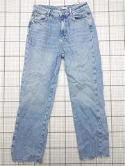 ◇ Θ ザラ ZARA EUR38 デニムジーンズ ストレート ライトブルー レディース E  【1603230033177】