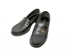 HARUTA ハルタ ローファー 革靴 黒 ブラック レディース 24ｃｍ 4603　EEE ヒールアップ ヒール 学生 通学 通勤 