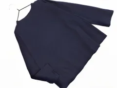 green label relaxing グリーンレーベルリラクシング ユナイテッドアローズ モックネック 七分袖 カットソー 紺 ■◇ レディース