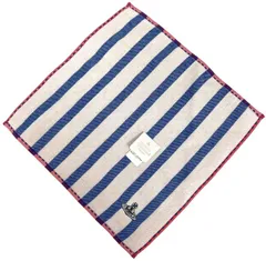 未使用 ヴィヴィアンウエストウッド ハンドタオル ミニタオル ハンカチ タオル オーブ ストライプ ブルー ホワイト レディース メンズ VivienneWestwood ヴィヴィアン ビビアン 綿　100％　コットン　