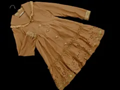 axes femme アクシーズファム リボン カットワーク ワンピース コート sizeM/ベージュ ■◇ レディース