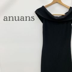 美品✨️anuans ペプラムニット トップス 黒 細見え 人気完売品