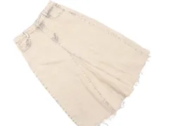 ZARA ザラ カットオフ ロング デニムスカート sizeS/ベージュ ■■ レディース