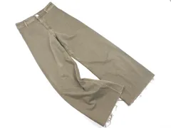 ZARA ザラ カットオフ ワイド デニムパンツ size36/カーキ ■■ レディース