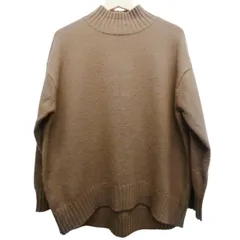 GU ジーユー タートルネックニット XL ブラウン ハイネック セーター  メンズ レディース オーバーサイズ 無地 シンプル 秋冬 古着 ビッグシルエット ゆるだぼ ニットセーター トップス カジュアル