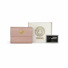 GIANNI VERSACE ジャンニヴェルサーチ メデューサ 三つ折り レザー 財布 コンパクト ウォレット ピンクのサムネイル