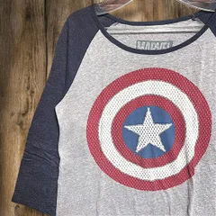 キャラ Tシャツ キャプテンアメリカン　アメコミ　海外　アニメ　ムービー　マーベル グレー   Lサイズ MARVEL 映画 古着 ビンテージ used vintage  p10