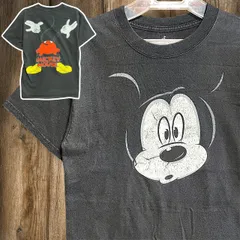 キャラ Tシャツ ミッキー　マウス　ディズニー　Disney 黒   S(日本サイズでM相当）サイズ  古着 ビンテージ used vintage  p20/