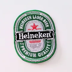 送料無料！ ★刺繍アイロンワッペン★ 【ハイネケン(Heineken)】 〚アメリカン雑貨 アメトイ〛