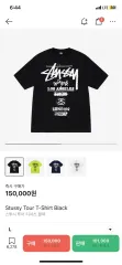 STUSSY ワールドツアー Tシャツ L