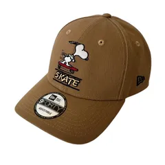 NEW ERA ニューエラ 9FORTY スヌーピー キャップ PEANUTS SKATE 刺繍 ベージュ サイズ調整可 60〜63cm相当 メンズ レディース 帽子