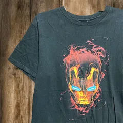 ムービー Tシャツ アイアンマン　MARVEL マーベル　アメコミ　キャラ 黒   Mサイズ 映画　アニメ 古着 ビンテージ used vintage  p20/
