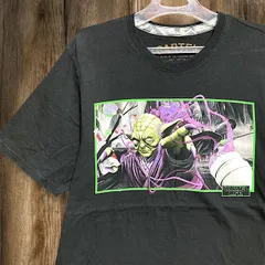 キャラ Tシャツ スターウォーズ　STARWARS ヨーダ　SF 映画　ムービー 黒   Lサイズ  古着 ビンテージ used vintage  p20/