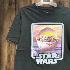 무비 T셔츠 스타워즈 STARWARS 아기 요다 영화 블랙 L사이즈 SF 헌옷 빈티지 used vintage p20/