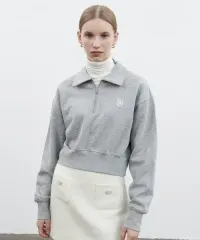 マリテフランソワジルボー ハーフジップ クロップド スウェット/ レディース スウェット